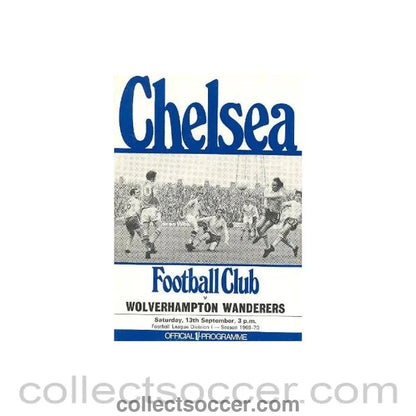 1969 - Chelsea v Wolverhampton Wanderers official programme 13/09/1969 Football League - Collect Soccer