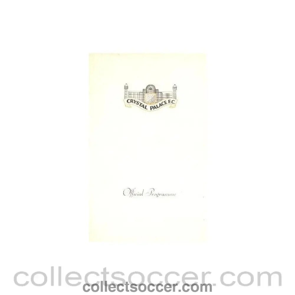1969 - Crystal Palace v Cardiff City official programme 01/03/1969 - Collect Soccer
