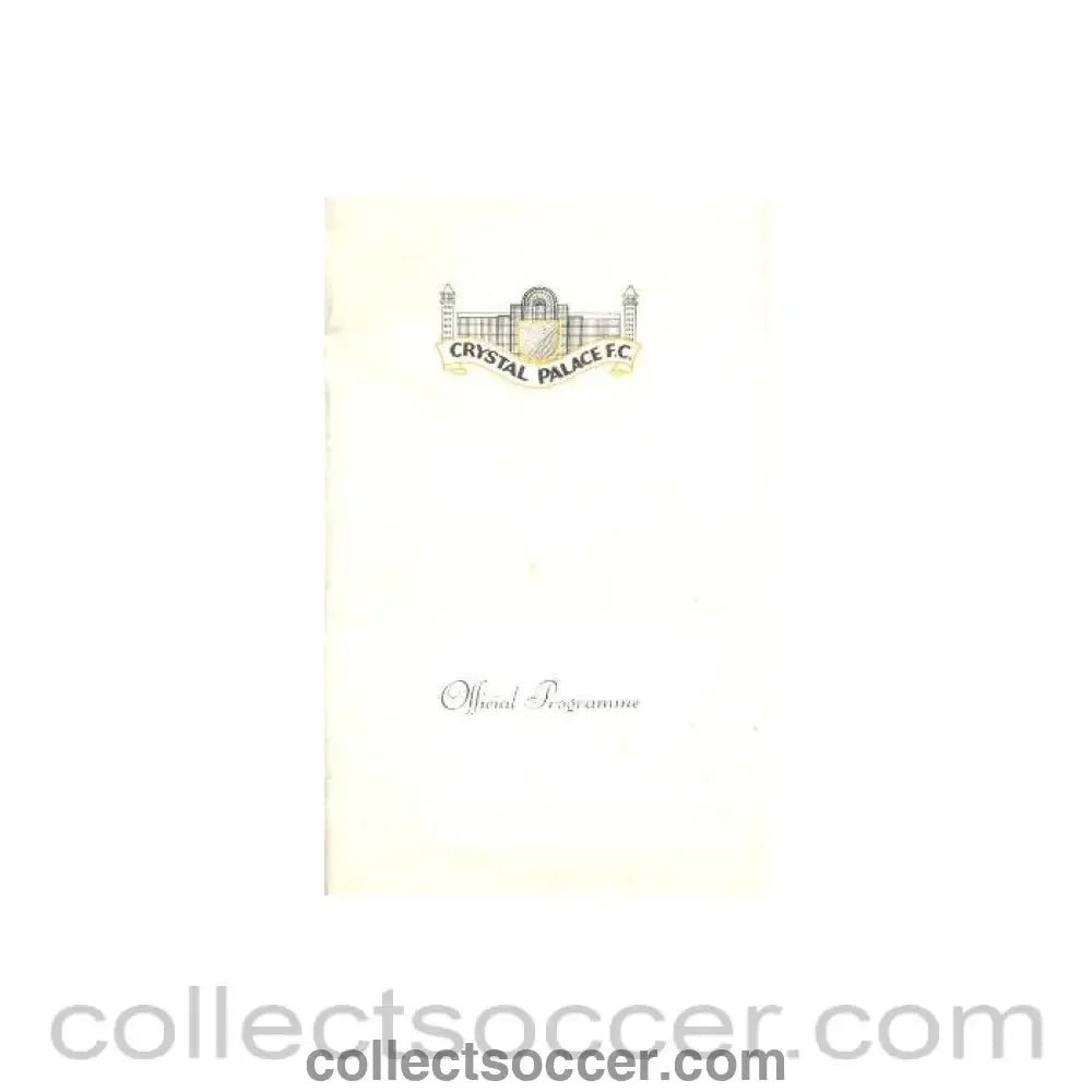 1969 - Crystal Palace v Fulham official programme 19/04/1969 - Collect Soccer