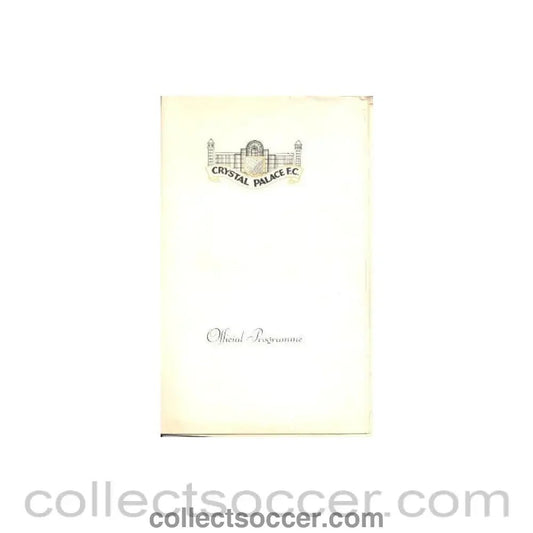 1969 - Crystal Palace v Oxford United official programme 26/03/1969 - Collect Soccer