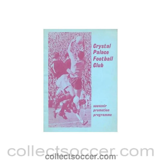 1969 - Crystal Palace v Swindon Town official programme 08/05/1969 - Collect Soccer