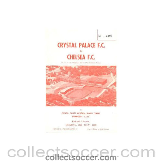 1969 - Crystal Palace vChelsea official programme 28/07/1969
