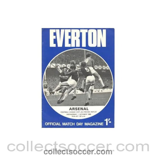 1969 - Everton v Arsenal official programme 01/10/1969 Football League - Collect Soccer