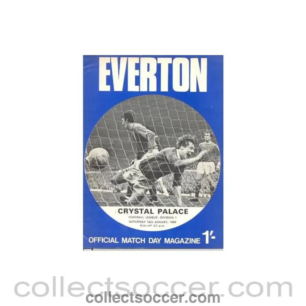 1969 - Everton v Crystal Palace official programme 16/08/1969 Football League - Collect Soccer