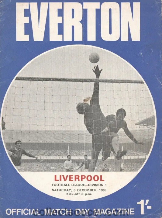 1969 - Everton v Liverpool official programme 06/12/1969 - Collect Soccer