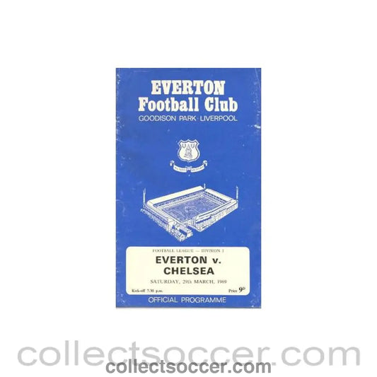 1969 - Everton vChelsea official programme 29/03/1969
