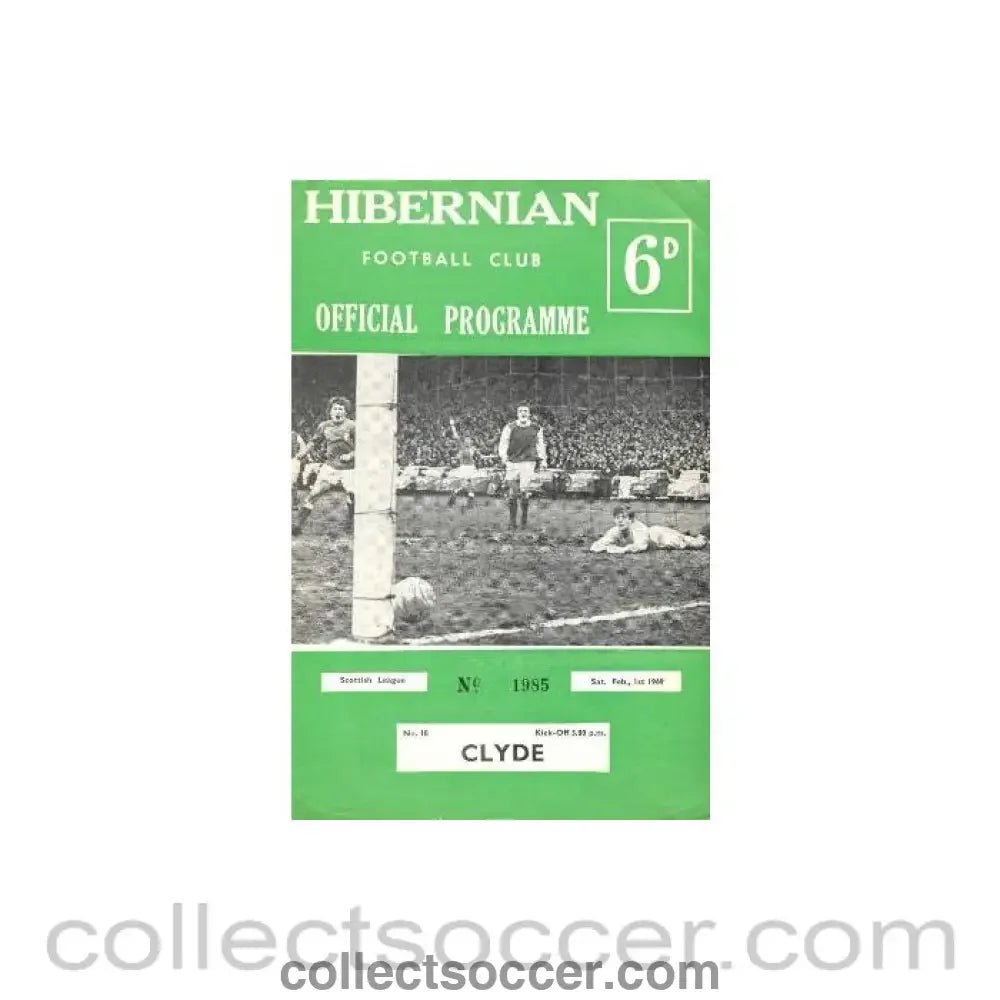 1969 - Hibernian v Clyde official programme 01/02/1969 - Collect Soccer