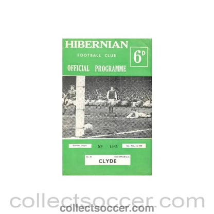 1969 - Hibernian v Clyde official programme 01/02/1969 - Collect Soccer