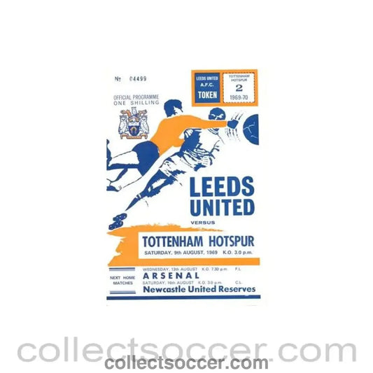 1969 - Leeds United v Tottenham Hotspur officialst programme 09/08/1969 Football League - Collect Soccer