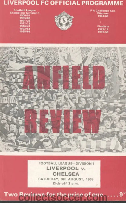 1969 - Liverpool v Chelsea official programme 09/08/1969 - Collect Soccer