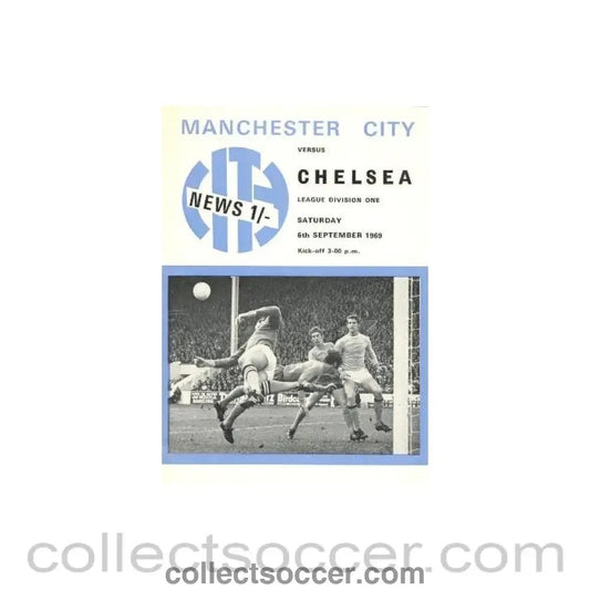 1969 - Manchester City v Chelsea official programme 06/09/1969 - Collect Soccer