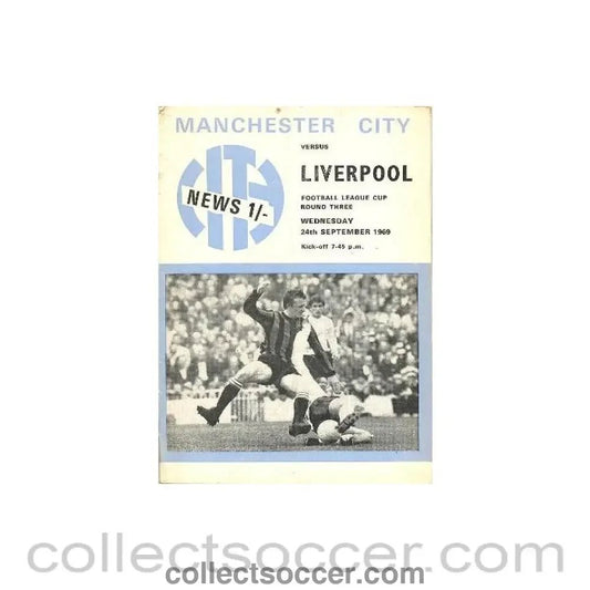 1969 - Manchester City v Liverpool official programme 24/09/1969 - Collect Soccer
