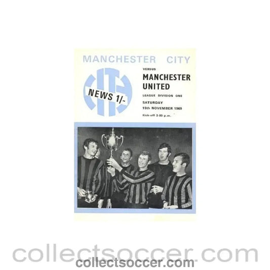 1969 - Manchester City v Manchester United official programme 15/11/1969 - Collect Soccer