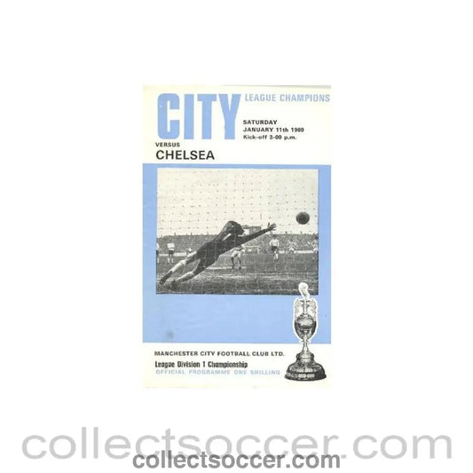1969 - Manchester City vChelsea official programme 11/01/1969