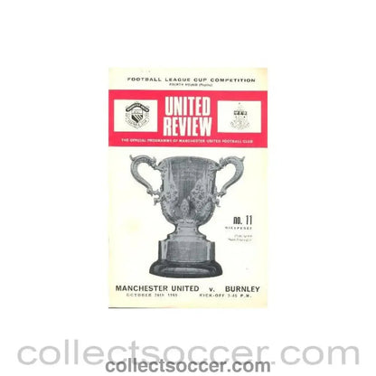 1969 - Manchester United v Burnley official programme 20/10/1969 - Collect Soccer