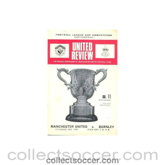 1969 - Manchester United v Burnley official programme 20/10/1969 - Collect Soccer