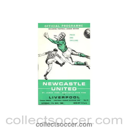 1969 - Newcastle United v Liverpool official programme 17/05/1969 Football League - Collect Soccer