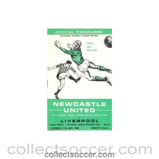 1969 - Newcastle United v Liverpool official programme 17/05/1969 Football League - Collect Soccer