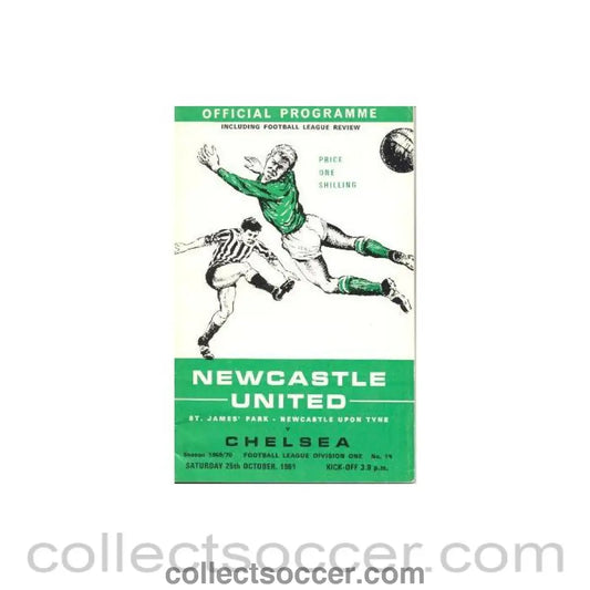 1969 - Newcastle United vChelsea official programme 25/10/1969