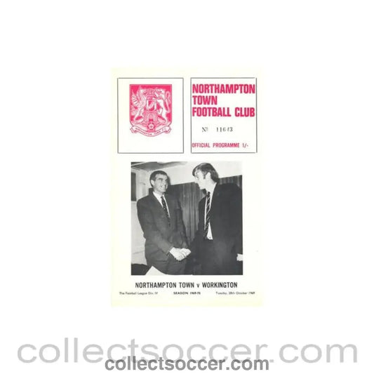1969 - Northampton Town v Workington official programme 28/10/1969 Football League - Collect Soccer