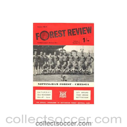 1969 - Nottingham Forest vChelsea official programme 22/11/1969 - Collect Soccer