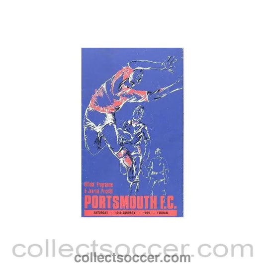 1969 - Portsmouth v Fulham official programme 18/01/1969 - Collect Soccer