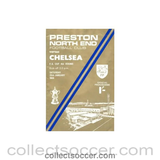 1969 - Preston North End vChelsea official programme 25/01/1969