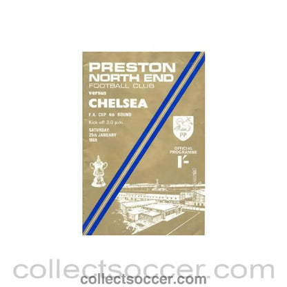 1969 - Preston North End vChelsea official programme 25/01/1969 - Collect Soccer