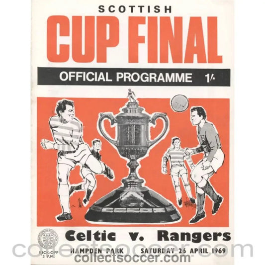 1969 Scottish Cup Final Celtic v Rangers Official Football Programme - Collect Soccer