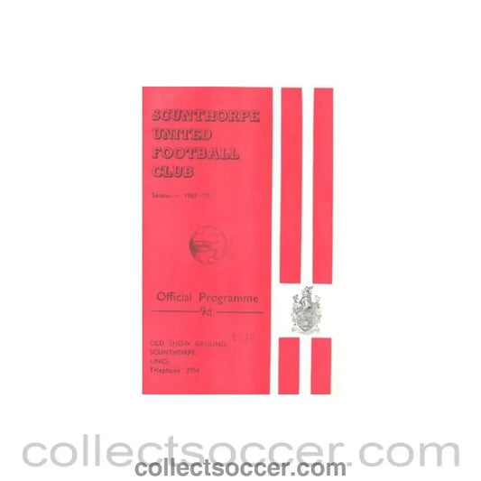 1969 - Scunthorpe United v Port Vale official programme 22/11/1969 Football League - Collect Soccer