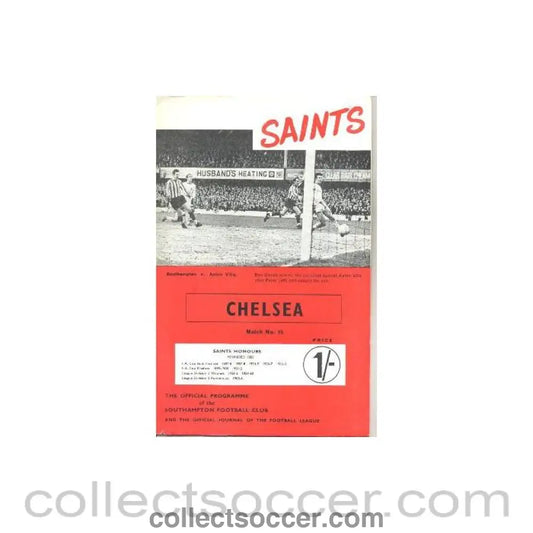 1969 - Southampton vChelsea official programme 01/02/1969