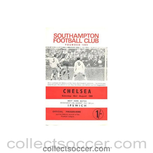 1969 - Southampton vChelsea official programme 23/08/1969