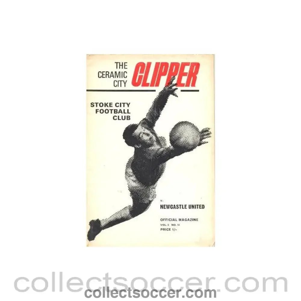 1969 - Stoke City v Newcastle United official programme 06/12/1969 Football League - Collect Soccer