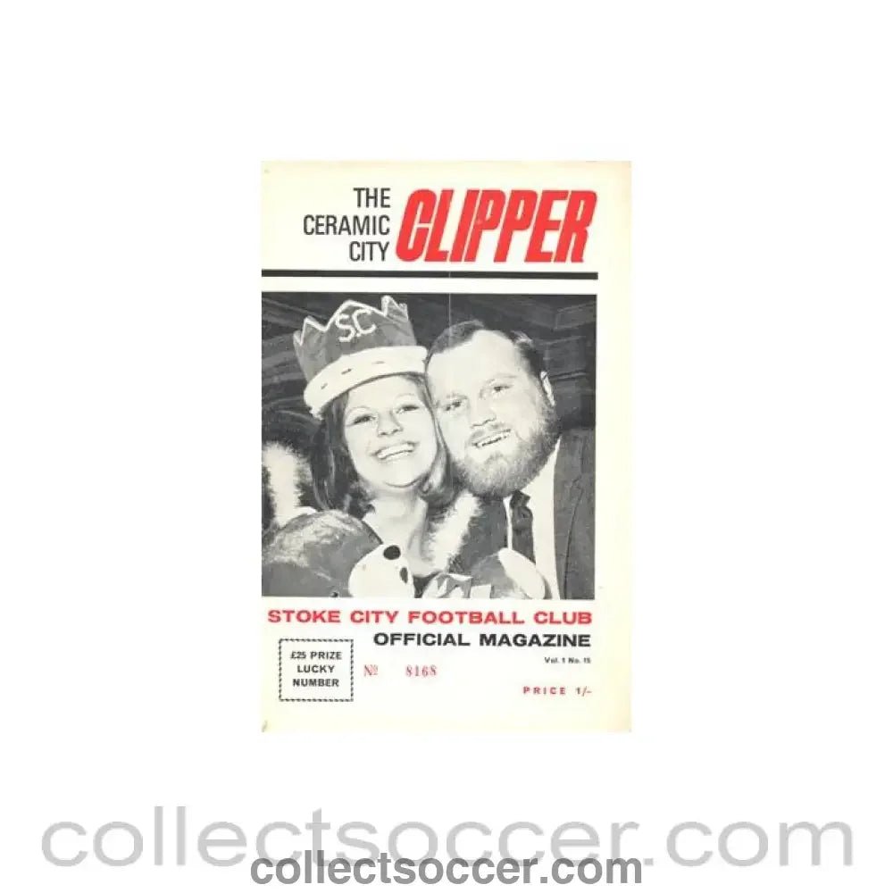 1969 - Stoke City v Tottenham Spurs official programme 11/01/1969 Football League - Collect Soccer