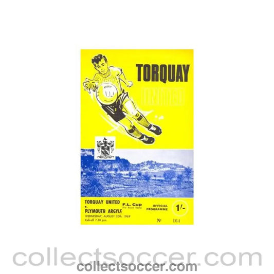 1969 - Torquay United v Plymouth Argyle official programme 20/08/1969 Football League - Collect Soccer