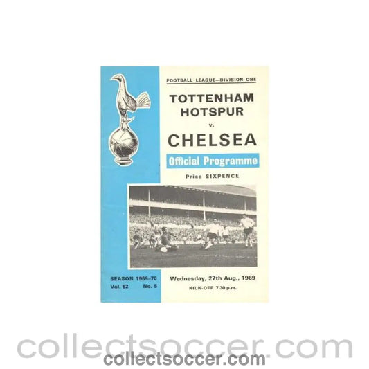 1969 - Tottenham Hotspur vChelsea official programme 27/08/1969