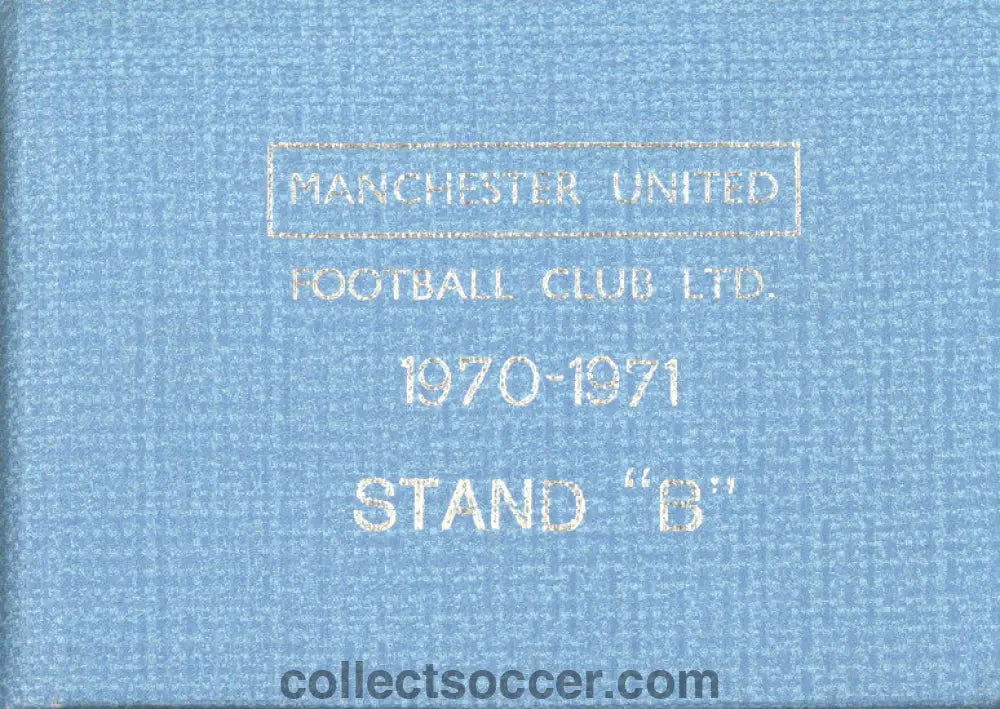1970/71 Manchester United Season Ticket in Fantastic Condition