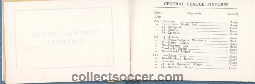 1970/71 Manchester United Season Ticket in Fantastic Condition