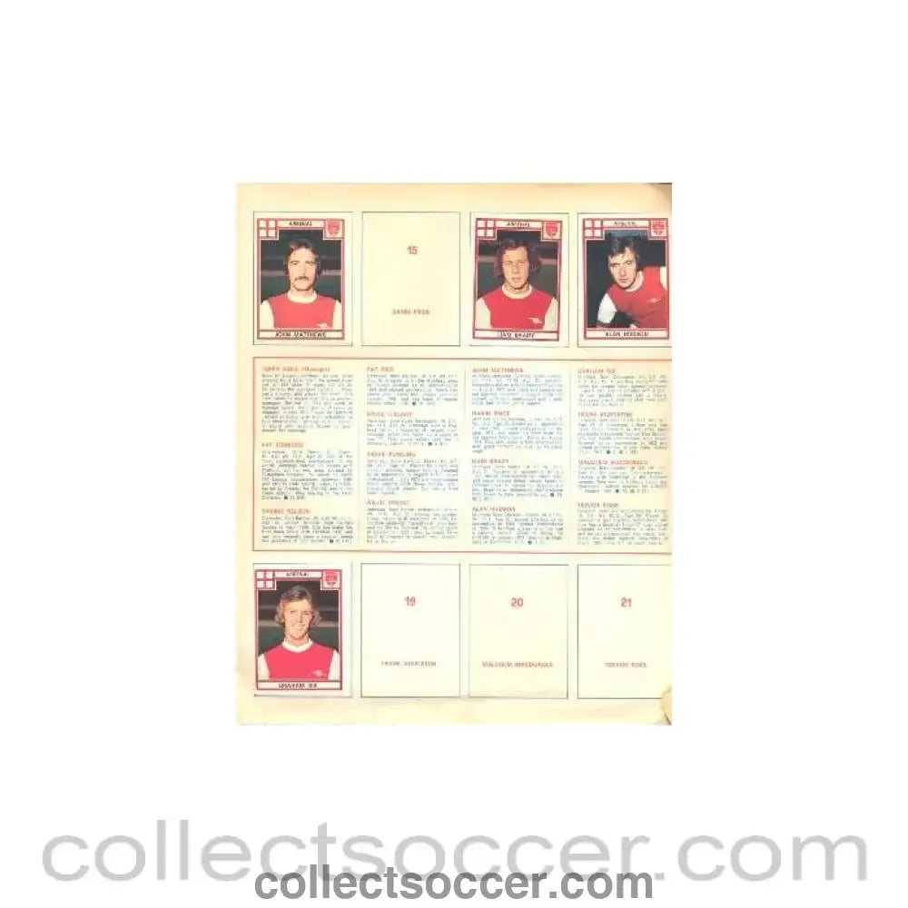 1970 - A large Sicker Collection of all large British teams of 1970’s 62 pages