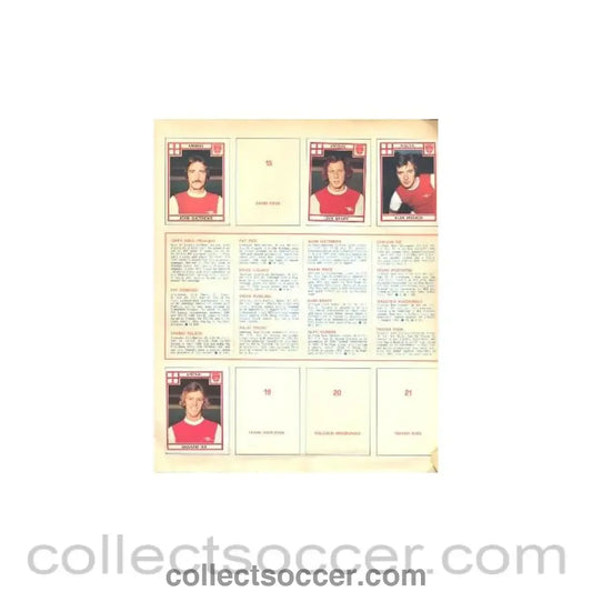 1970 - A large Sicker Collection of all large British teams of 1970’s 62 pages