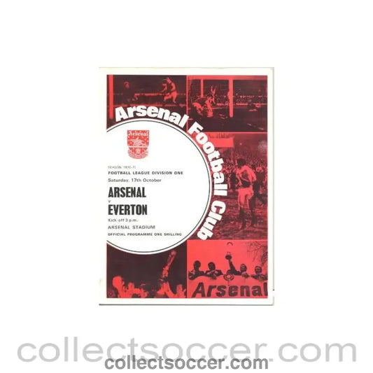 1970 - Arsenal v Everton official programme 17/10/1970 Football League