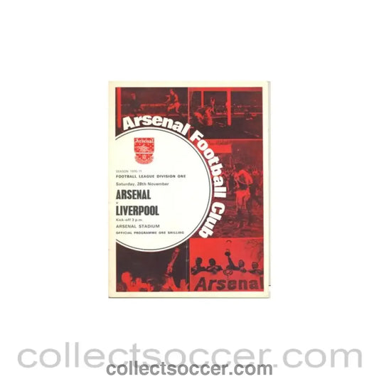 1970 - Arsenal v Liverpool official programme 28/11/1970