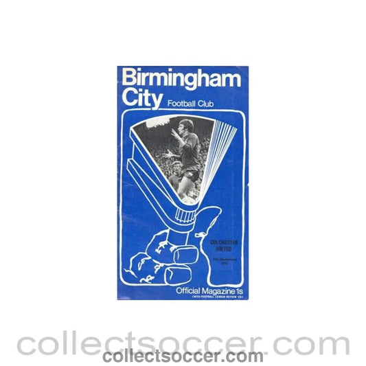 1970 - Birmingham City v Colchester United official programme 15/09/1970 Football League Replay - Collect Soccer