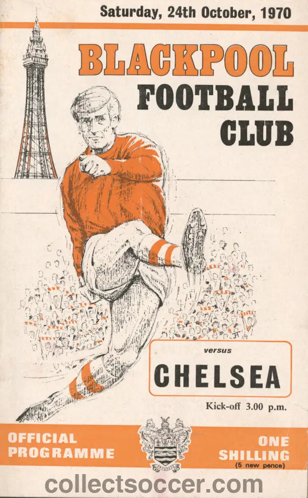 1970 Blackpool v Chelsea Official Programme 24/10/1970