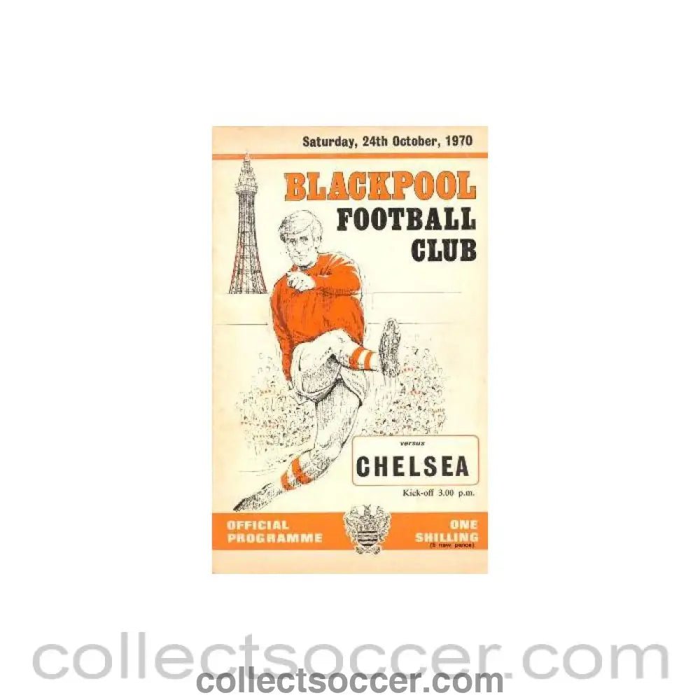 1970 - Blackpool vChelsea official programme 24/10/1970 - Collect Soccer