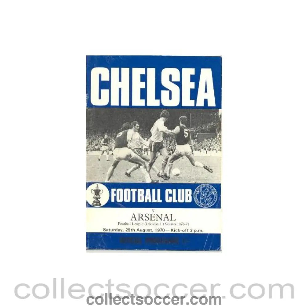 1970 - Chelsea v Arsenal official programme 29/08/1970