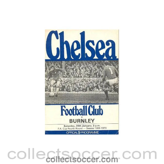 1970 - Chelsea v Burnley official programme 24/01/1970