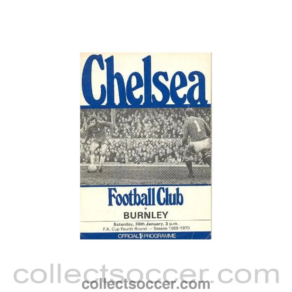 1970 - Chelsea v Burnley official programme 24/01/1970 - Collect Soccer