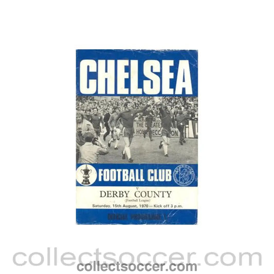 1970 - Chelsea v Derby County official programme 15/08/1970 Football League