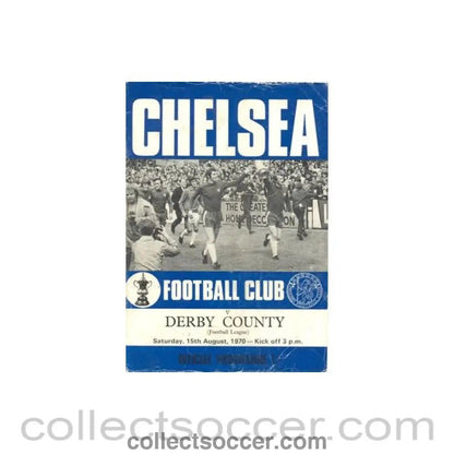 1970 - Chelsea v Derby County official programme 15/08/1970 Football League - Collect Soccer